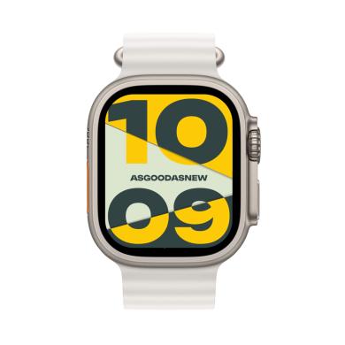 Apple Watch Ultra 2 GPS + Cellular 49mm titane Bracelet Ocean blanc - comme neuf Reconditionné - Apple reconditionné disponible sur As Good As New